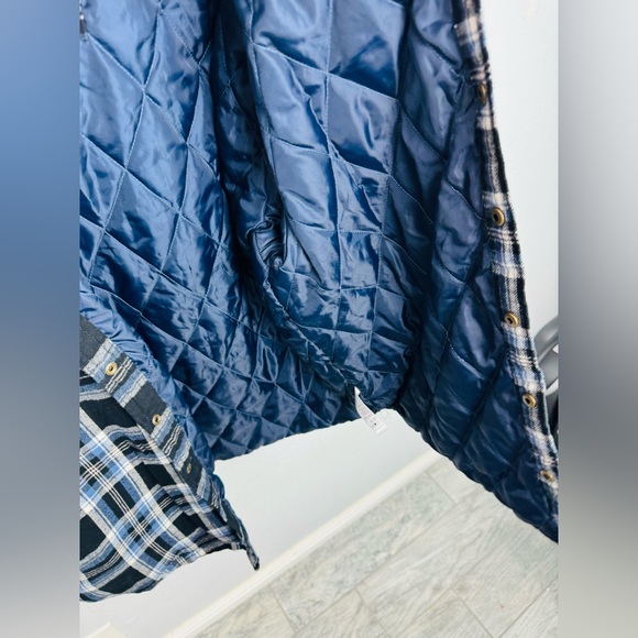NEW Legendary Outfitters Men's Hooded Plaid Shirt Jacket Black & BLUE Size M $60 - Picture 8 of 9